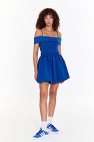 SBNM-Blue Off Shoulder Top-Top-7-Milagron.com