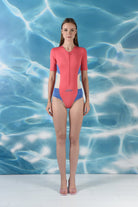 SBNM-C.J. Parker Coral Bodysuit-Body-1-Milagron.com
