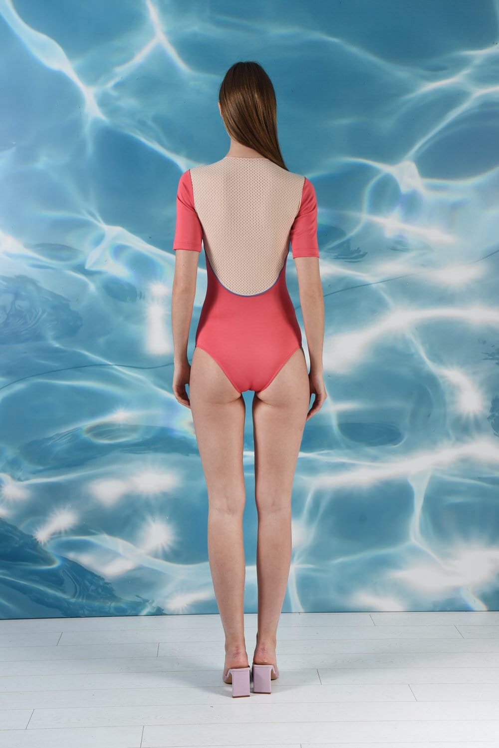 SBNM-C.J. Parker Coral Bodysuit-Body-3-Milagron.com