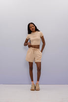 SBNM-'' Calm Mind '' Crop Baby Tee-Crop Top-7-Milagron.com