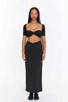 SBNM-Gypsy Black Long Skirt-Etek-1-Milagron.com