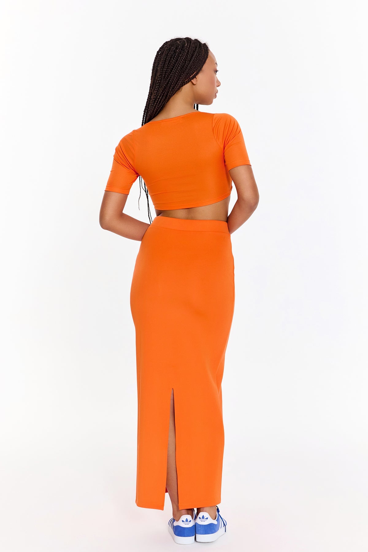 SBNM-Gypsy Orange Long Skirt-Etek-3-Milagron.com