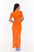SBNM-Gypsy Orange Long Skirt-Etek-3-Milagron.com