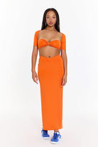 SBNM-Gypsy Orange Long Skirt-Etek-6-Milagron.com