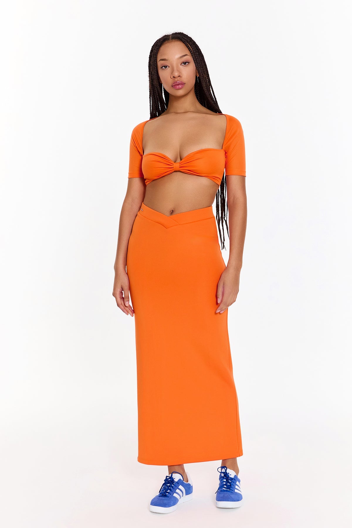 SBNM-Gypsy Orange Long Skirt-Etek-7-Milagron.com