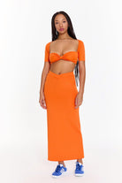 SBNM-Gypsy Orange Long Skirt-Etek-7-Milagron.com