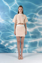 SBNM-La Dolce Vita Skirt Beige-Etek-2-Milagron.com