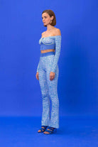 SBNM-Navy Logomania Biker Flare Pants-Pantolon-2-Milagron.com