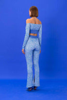 SBNM-Navy Logomania Biker Flare Pants-Pantolon-3-Milagron.com