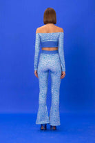 SBNM-Navy Logomania Biker Flare Pants-Pantolon-7-Milagron.com