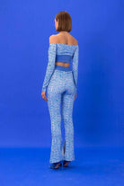 SBNM-Navy Logomania Crop Top-Top-2-Milagron.com