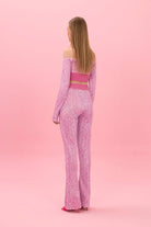 SBNM-Pink Logomania Crop Top-Top-6-Milagron.com