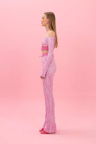 SBNM-Pink Logomania Crop Top-Top-7-Milagron.com