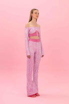 SBNM-Pink Logomania Flare Pants-Pantolon-3-Milagron.com