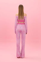 SBNM-Pink Logomania Flare Pants-Pantolon-5-Milagron.com