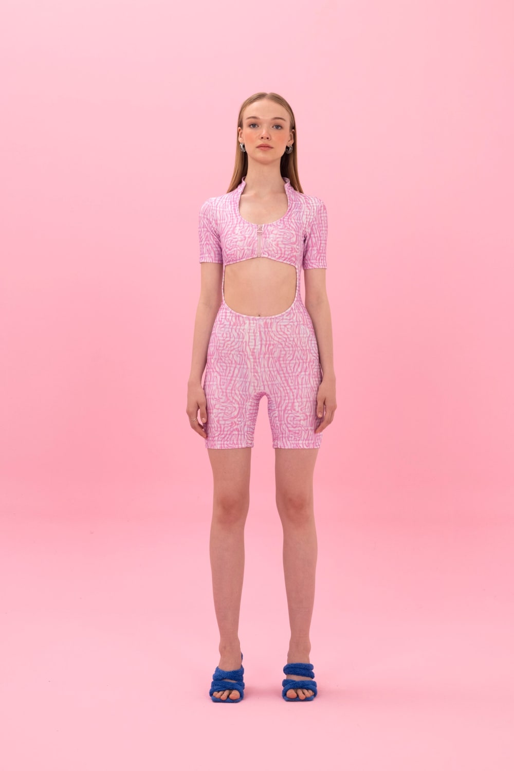 SBNM-Pink Logomania Jumpsuit-Body-1-Milagron.com