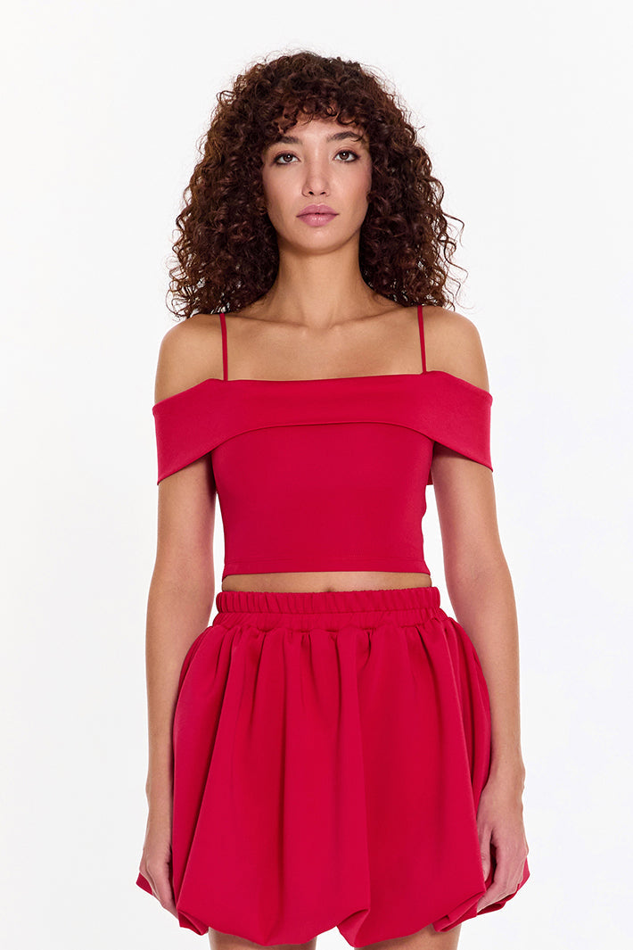 SBNM-Pink Off Shoulder Top-Top-1-Milagron.com