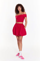 SBNM-Pink Off Shoulder Top-Top-5-Milagron.com