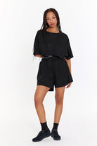 SBNM-Pull On Yoga Short In Black-Şort-6-Milagron.com