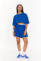 SBNM-Pull On Yoga Tee In Blue-T-Shirts-2-Milagron.com