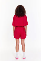 SBNM-Pull On Yoga Tee In Pink-T-Shirts-3-Milagron.com