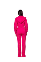 SBNM-Ruby Pink Zip Up Cropped Hoodie-Sweatshirts & Hoodies-4-Milagron.com