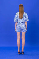 SBNM-Seasta Blue Cotton Blend Short-Şort-4-Milagron.com