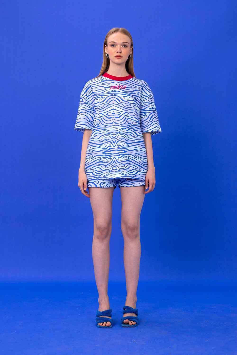 SBNM-Seasta Blue Cotton Blend T Shirt-T-Shirts-2-Milagron.com