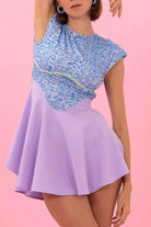 SBNM-''Tropicana'' Blue Lavender Dress-Elbise-2-Milagron.com