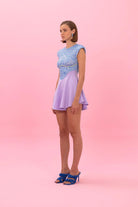 SBNM-''Tropicana'' Blue Lavender Dress-Elbise-8-Milagron.com