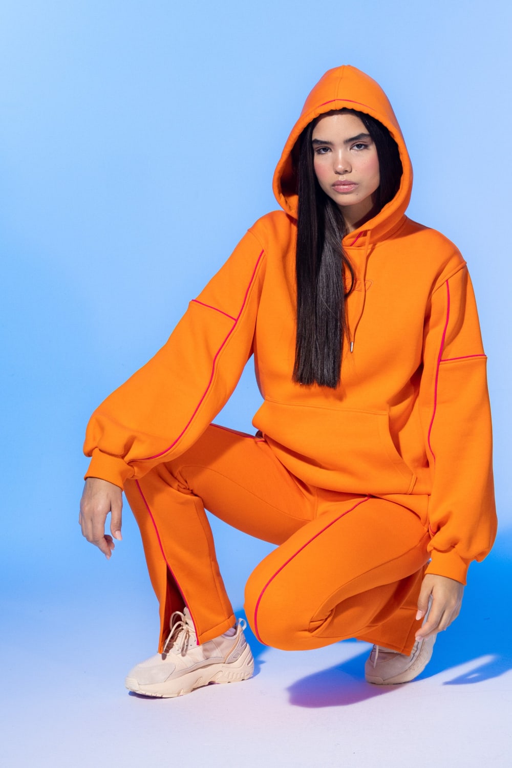 SBNM-Vivid Flame Orange Sweatshirt-Sweatshirts & Hoodies-6-Milagron.com