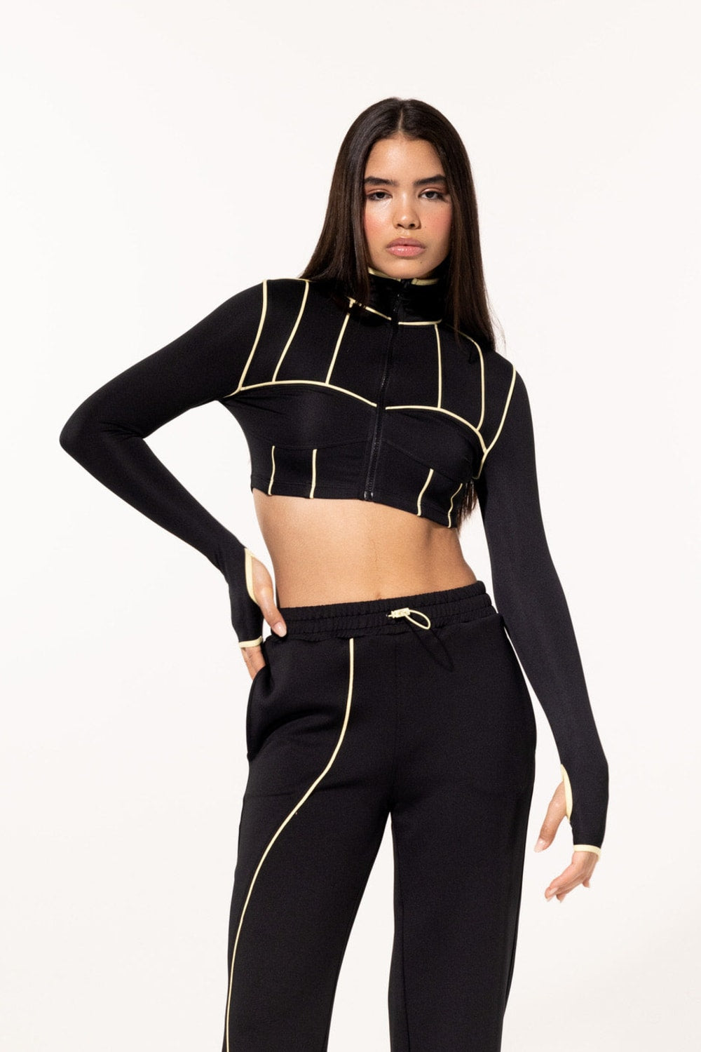 SBNM-Yellow Contrast Crop Top-Crop Top-4-Milagron.com