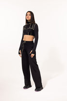 SBNM-Yellow Contrast Straight Pants-Eşofman-2-Milagron.com