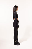 SBNM-Yellow Contrast Straight Pants-Eşofman-5-Milagron.com