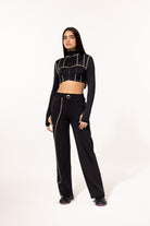 SBNM-Yellow Contrast Straight Pants-Eşofman-6-Milagron.com