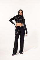 SBNM-Yellow Contrast Straight Pants-Eşofman-9-Milagron.com