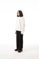 Sacré-Solid White Sweatshirt-Sweatshirts & Hoodies-3-Milagron.com