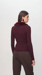 Angelina Top In Burgundy