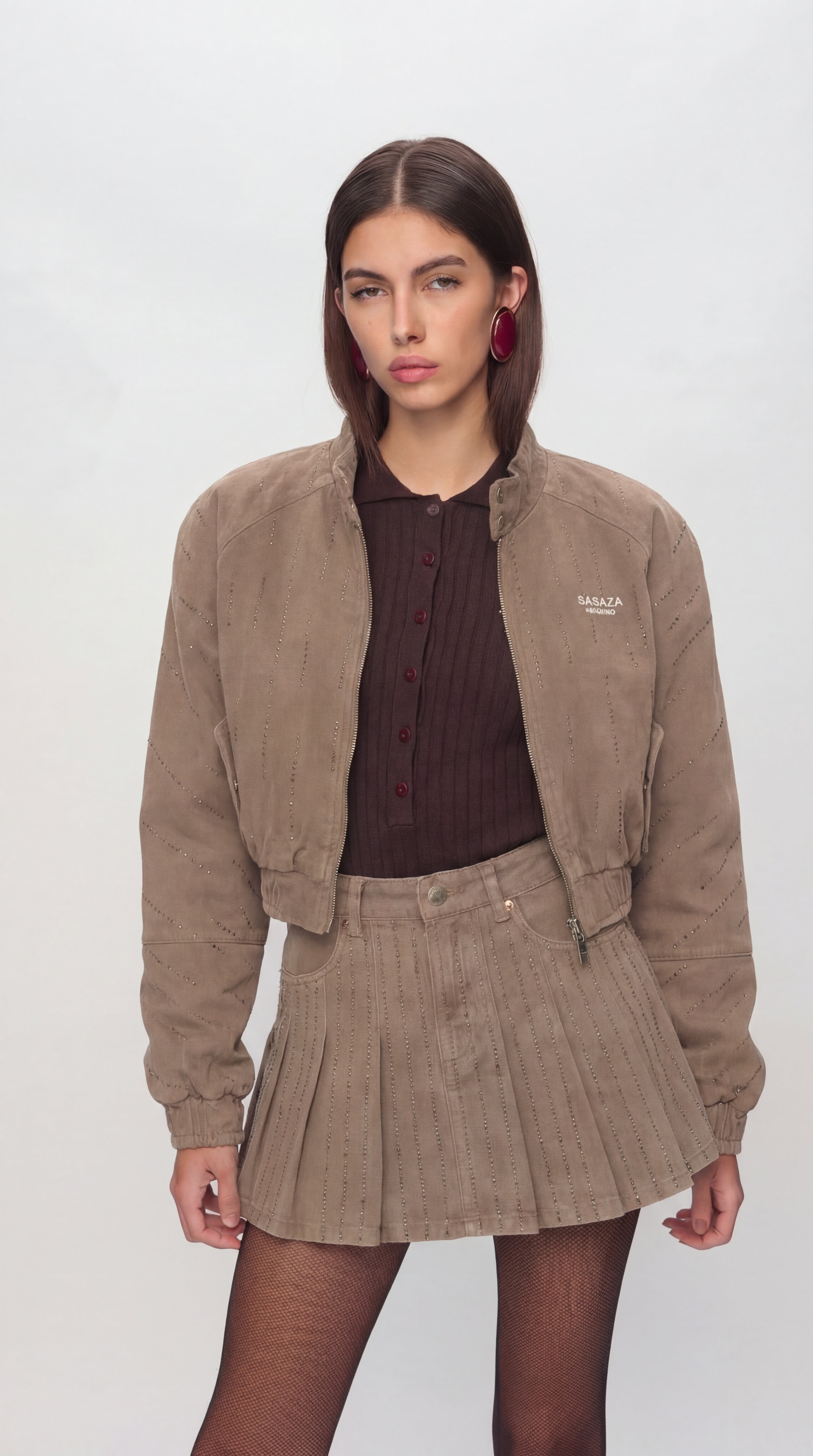 La Boca De Dragon Cyristal-Detailed Jacket