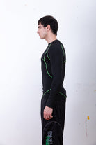 Saint Alen-Darkness Long Sleeve Fitness Top Green-T-Shirts-4-Milagron.com