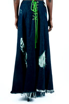 Saint Alen-Haze Denim Skirt-Etek-5-Milagron.com