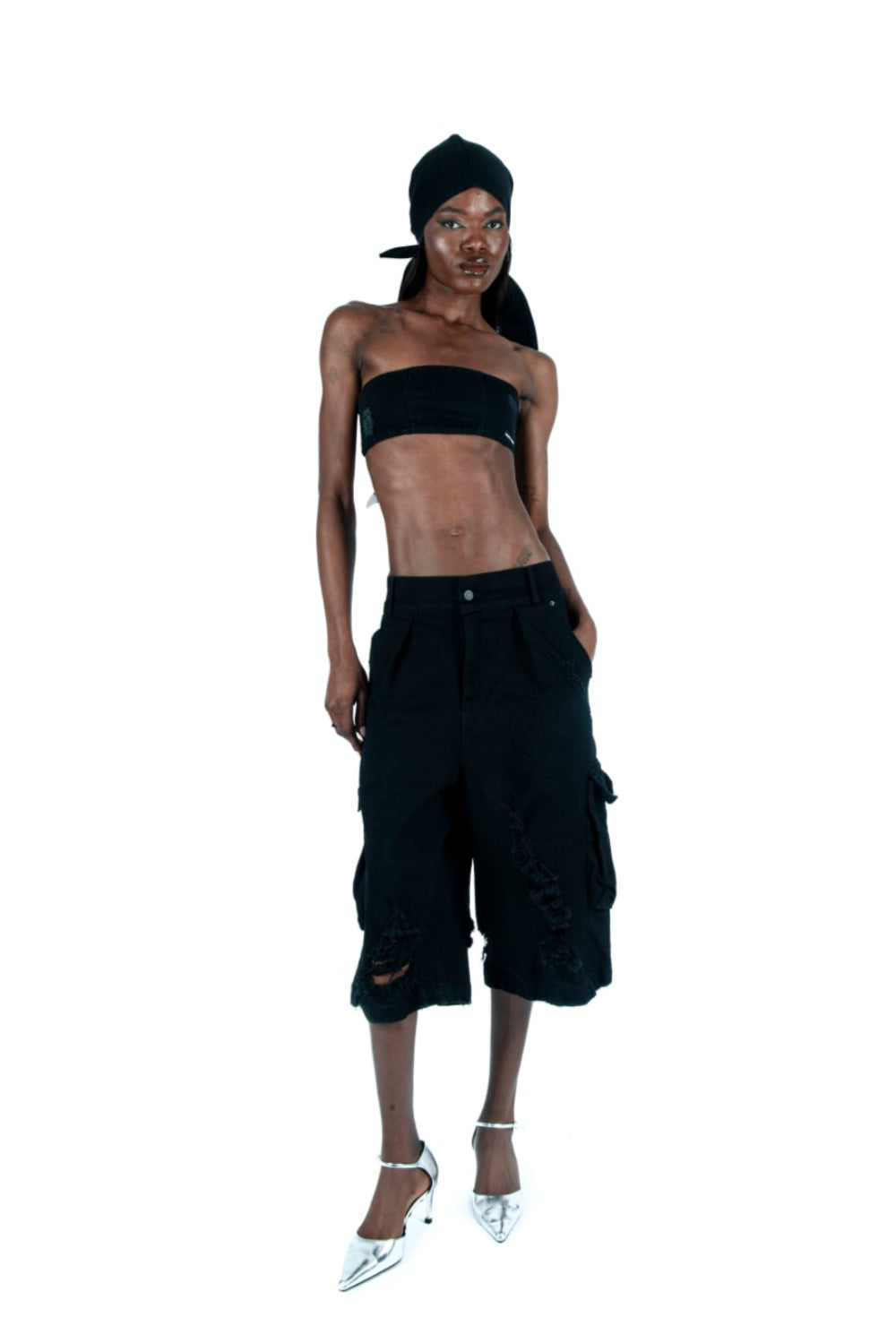 Saint Alen-Rebel Black Denim Top-Top-1-Milagron.com