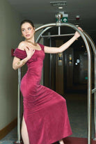 Saléa-Bordeaux Maxi İn French-Elbise-1-Milagron.com