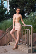 Saléa-Jupe Nude Sequin Skirt-Etek-2-Milagron.com