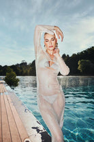 Saléa-White Pearl Beach Dress-Elbise-1-Milagron.com