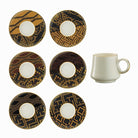 Sandro Moreno 1453 Kariye Double Yüzük Gold 12 Parça 6 Kişilik Kahve Fincan Takımı 120 Ml Ar211377