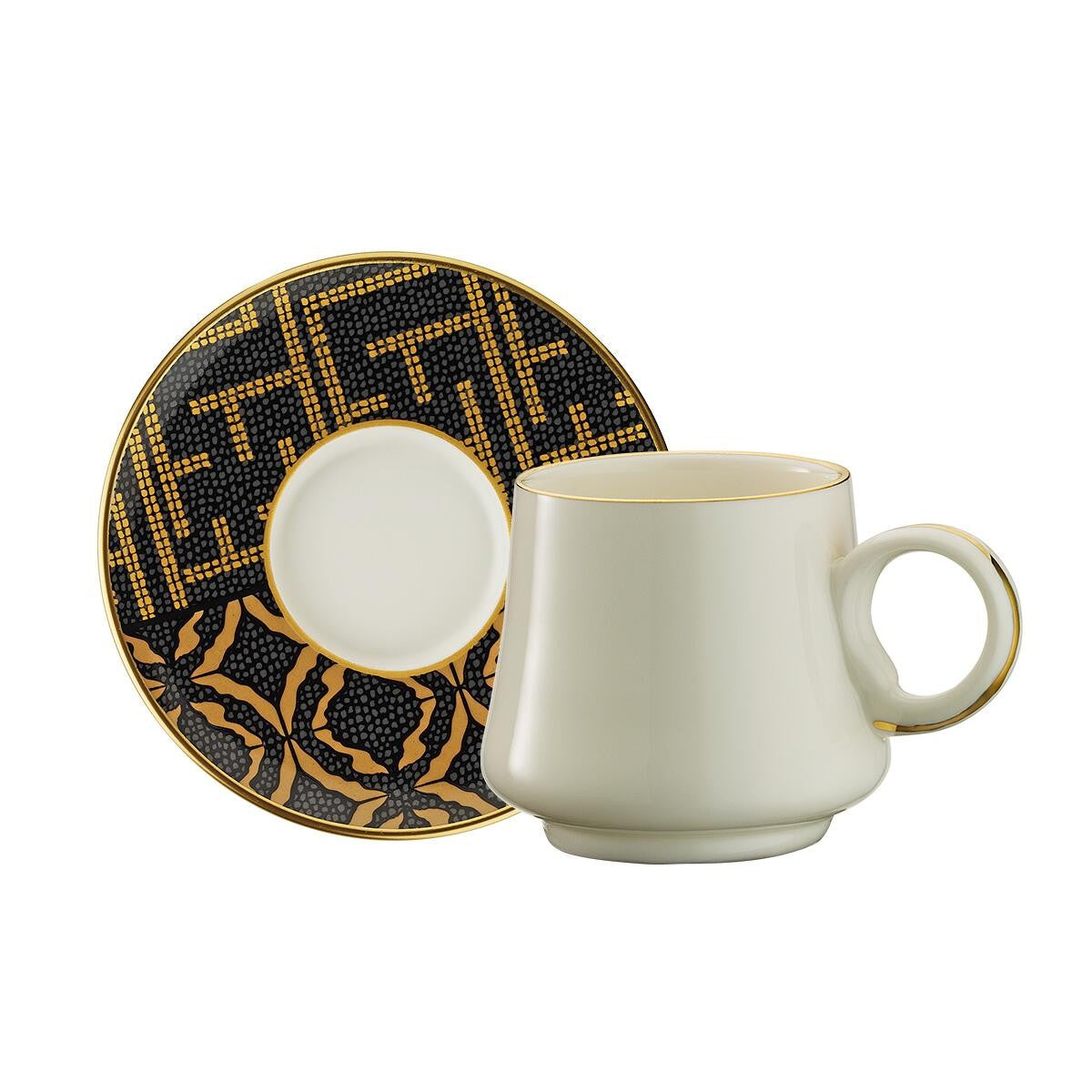 Sandro Moreno 1453 Kariye Double Yüzük Gold 12 Parça 6 Kişilik Kahve Fincan Takımı 120 Ml Ar211377