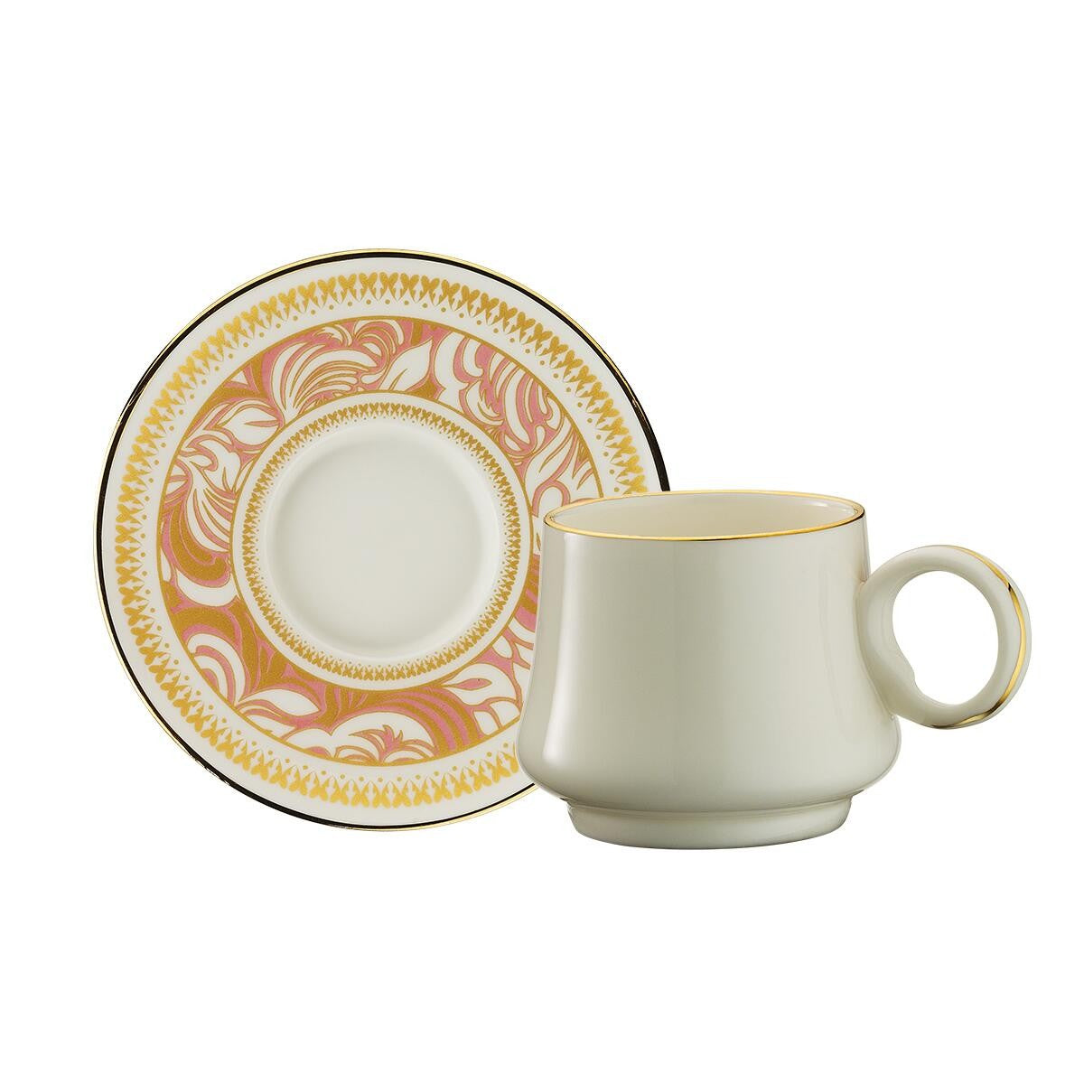 Sandro Moreno 1453 Şal Yüzük Gold 12 Parça 6 Kişilik Kahve Fincan Takım 90 Ml Ar211728