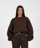 Sbnm-Brown Contour Sweatshirt-1-Milagron.com