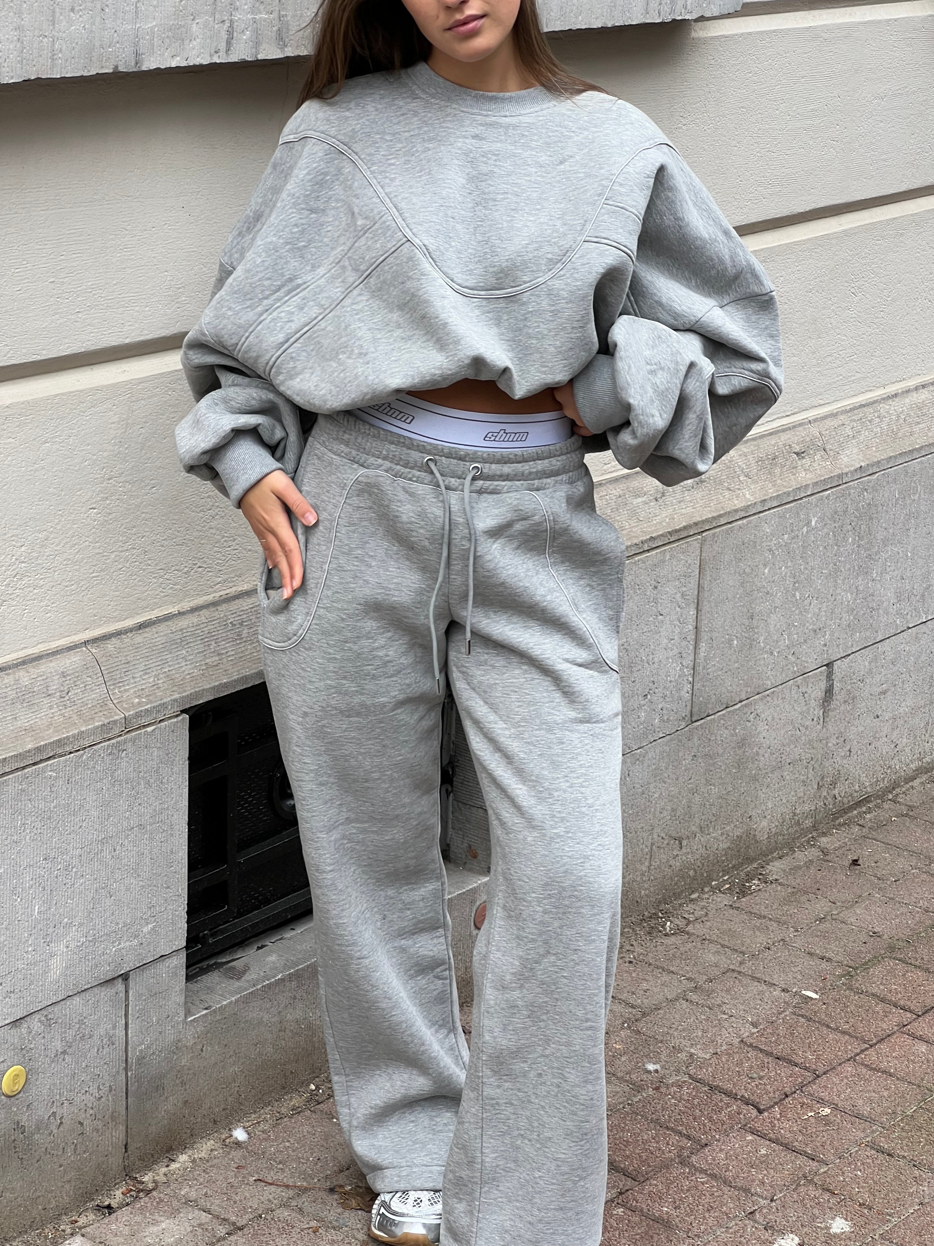 Sbnm-Grey Contour Sweatshirt-Sweater-5-Milagron.com